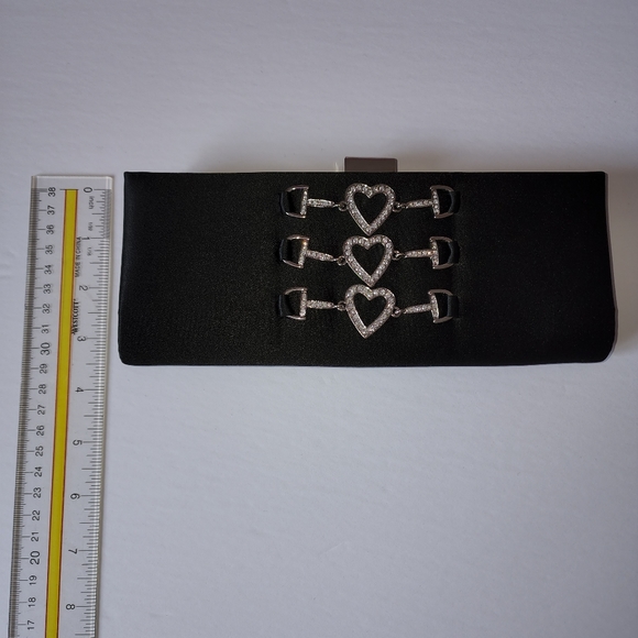 Black Satin Evening Clutch/Bag - Picture 5 of 7